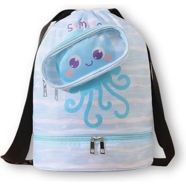 Children's swimming bag with jellyfish - Swimming backpack - Beach backpack with separate shoe compartment