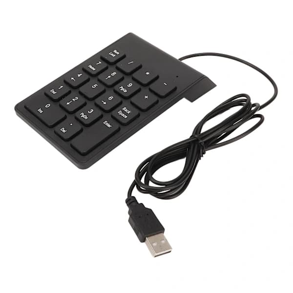 NA/Wired Numeric Keypad 18 Keys Ergonomic USB Plug and Play Silent Typing Mini Numeric Keyboard Compatible with