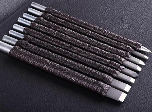 Metal Cutting Tool Kit, Engraving Punch Jewelry Metal Stamping Tool, Gouges and Chisels Knife DIY Craft Tool