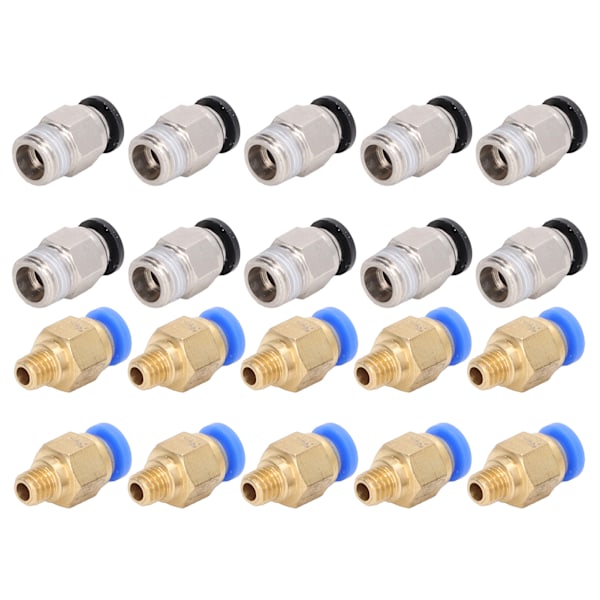 20-delars pneumatisk koppling PC4-M6 PC4-10 för 3D-skrivare, set för Creality Ender 3
