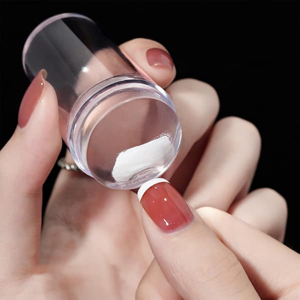 Nail Stamper, Clear Silicone Stamper with Wide Scraper Head