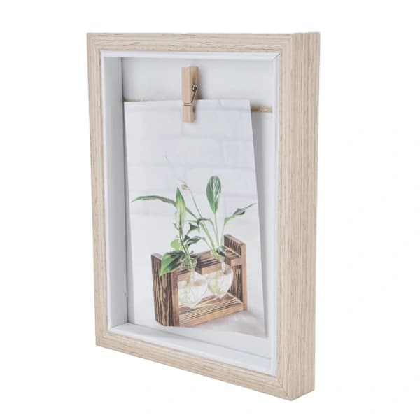 Floating Double-Sided Display Frame, Keepsake Protective Shadow Box for Wall Mounting or Tabletop Display, Simple and Classic Design Ideal for