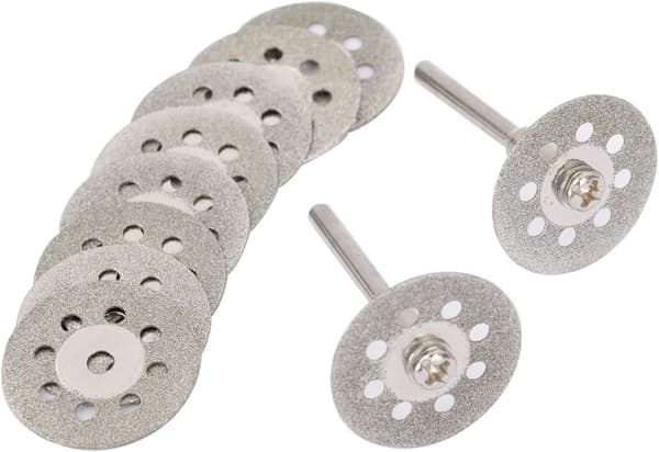 12-pack 22 mm perforerade minikapskivor, diamant, kapskivor, Ann Arbor-stavar