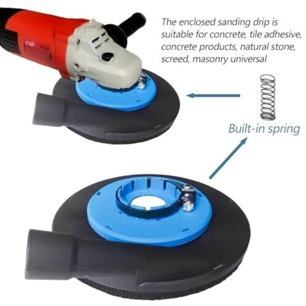230 mm Angle Grinder Dust Shroud - Compatible with Concrete Grinders, Dust Collection Kit for Professional Use