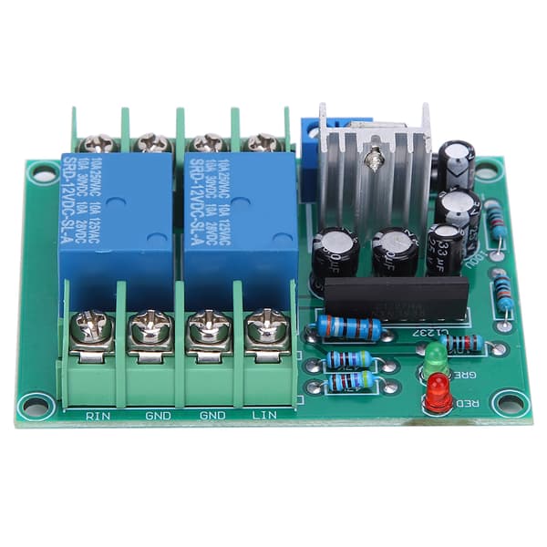 Speaker Protection Circuit Board Dual Channel Power ON Silent Delay Component 10A AC12-18V