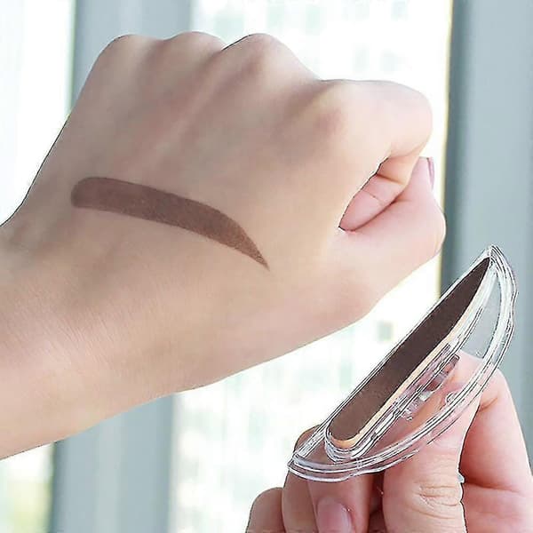 Adjustable Eyebrow Stamp, Waterproof Eyebrow Powder Stamp Kit Eyebrow Makeup Tool with Arched Eyebrow Sponge and Handle for Beginners
