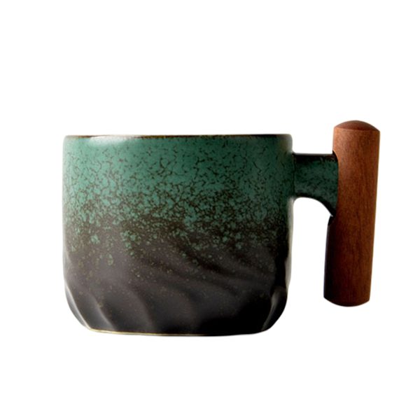 59 ml keraamiset espressokupit puisella kahvalla, espressokuppisetti, pienet teekupit Style 2
