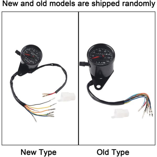 LED-backlight 12V Motorcycle Dual Odometer Speedometer Gauge Kit Cafe Racer