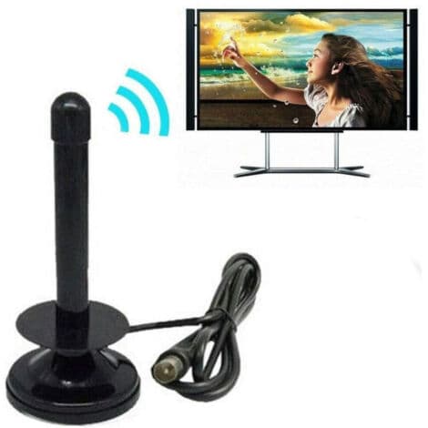 Bärbar TV-antenn för bil, husbil, SUV, båt, DVB-T 25 dB med magnet