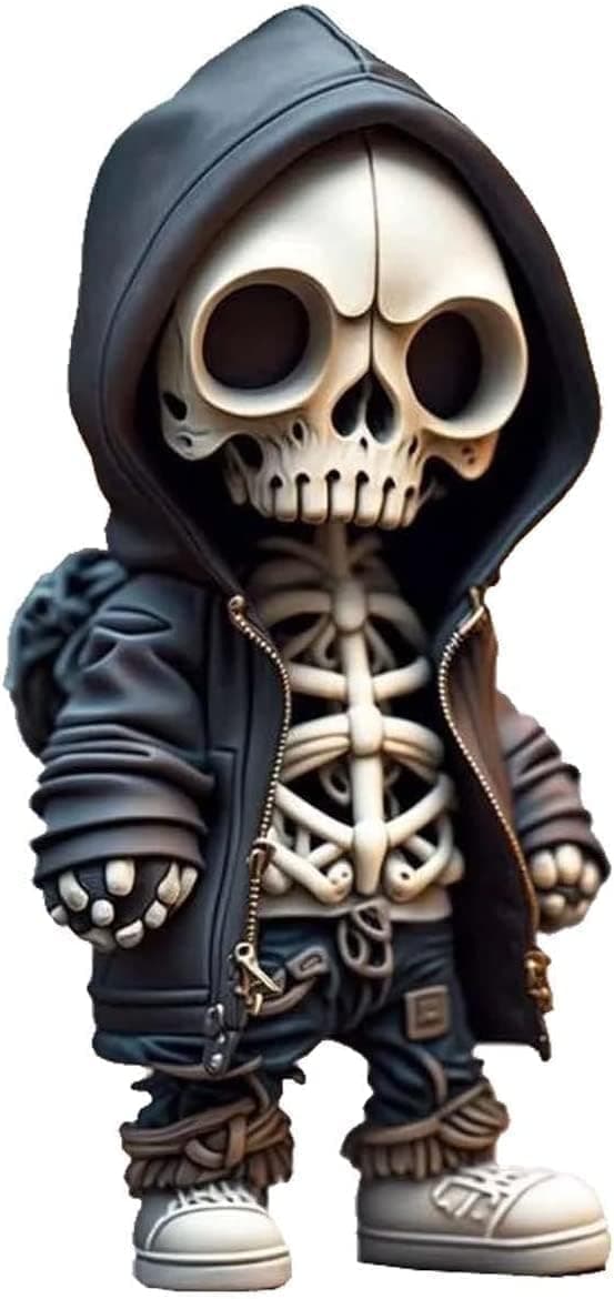 Dødningehoved ornament statue mindesmærke boligindretning, Halloween dekorationer samlerobjekter gotiske dødningehoved gaver