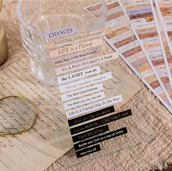 941 st phrase stickers, 12 sheets word stickers, 3 bronzing phrase stickers, for scrapbooking diary