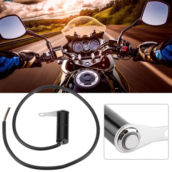 Motorcycle Handlebar LED Light Start Kill Switch Single Button Control