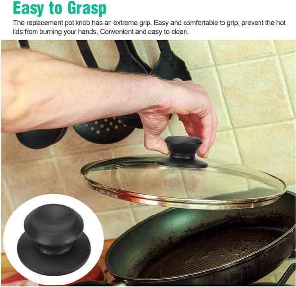 Pieces - Lid for saucepan - Lid knobs - Opening 6 - 10mm - Pot lid knob - Lid handle - Lid knob - Anti