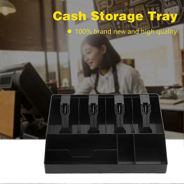 Cash Register Insert - Eight Compartment Coin Tray Storage Security Box