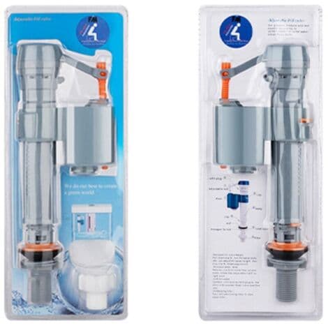 Toilet Flushing Float - Silent and Adjustable Fill Valve 21-32 cm - Material POM+ABS+PP - Quick Installation