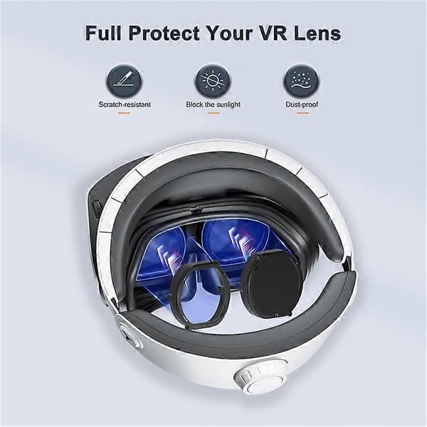 DEVASO Lightweight Lens Protector Accessory Kit for PS VR2 Headset Anti-Scratch Ring Lens Cover