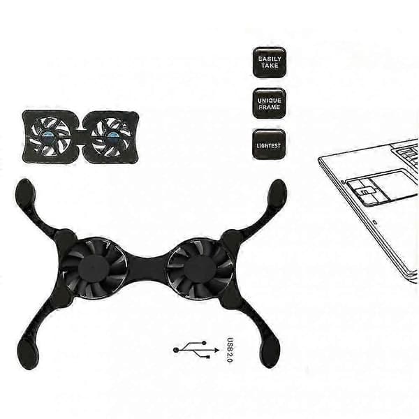 Foldable USB Cooling Fan CPU Cooler Mini Octopus Notebook Cooling Pad Silent Stand Dual Fans