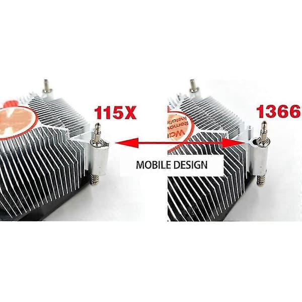 CPU-kjøler Viftekjøling 1366 2011 1155 4-pinners Trådtemperaturkontroll Og Hastighetskontroll Radiator For
