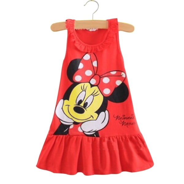 Baby Barn Tjejer Minnie Princess Klänning Ärmlös Mini-klänning Ljusgrön 3XL