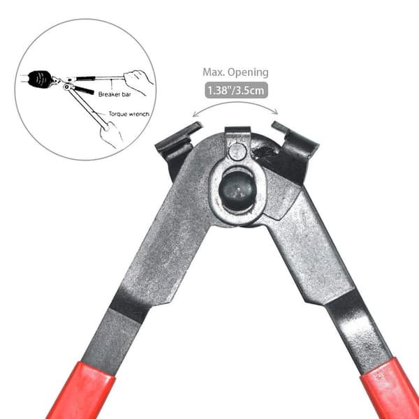 Ear Clamp Tool and Boot Crimping Pliers, 2 Pieces, for Fuel Hose, Axle, Cooling System Removal