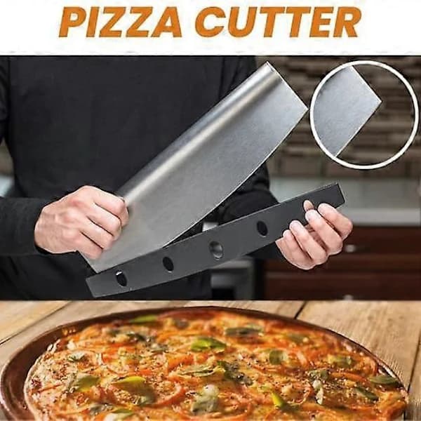 Premium Pizzaspade Aluminium Pizza med Skærer Pizzaspatel Foldbart Træhåndtag