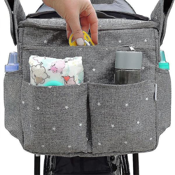 Stroller Organizer Diaper Bag Universal Waterproof Buggy Organizer Diaper Bag Stroller Large Storage Bag Mom Bag with Shoulder Strap