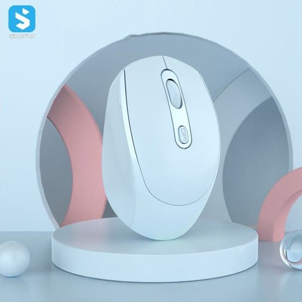 Trådlös mus Vit - ABS-material - Datorkontroll - Utan batteri - Kompakt - Ergonomisk - Bärbar