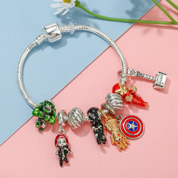 Tegneserie Avengers karakter perle armbånd 20cm