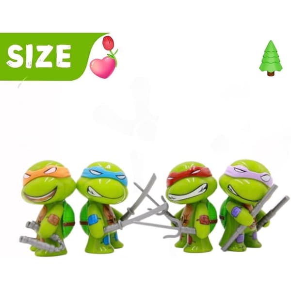4-pak Ninja Turtles Legetøj, 3 tommer Ninja Turtle Actionfigurer, Ninja Turtles Film Klassiske Karakterer Model, Samleobjekt