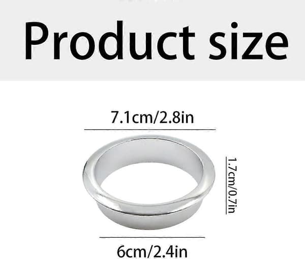 Kabelbeskyttelse Metall Skrivebordskabelgjennomføring 60mm - Dekorativ Ring For Møbeltrådboks, Dataskrivebordskabel