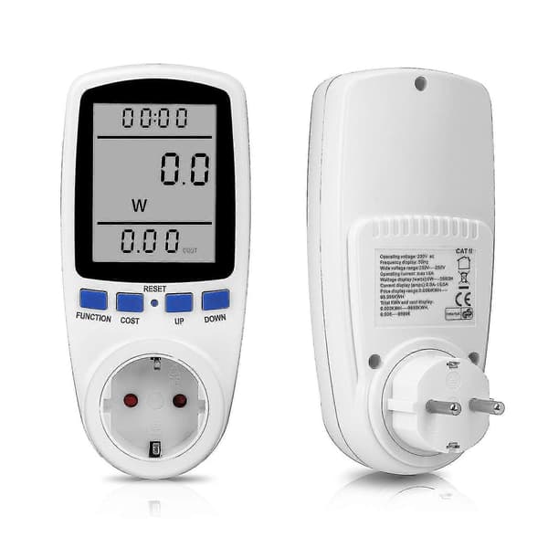 Energiforbrugsmåler Effektmåler Effektmåler Effektmåler Stik 230v 16a EU-stik Model 2 Model 2