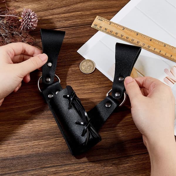 Premium Leather Sword Holster - Medieval Inspired Handmade Costume Weapon Mount Accessory