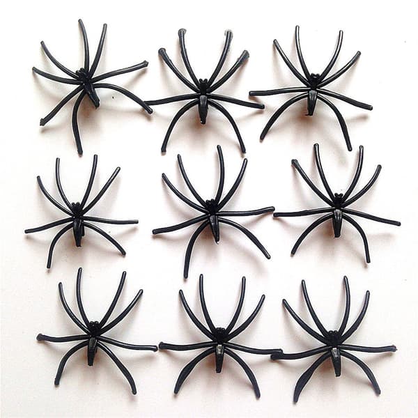 Halloween Dekoration Spindelvæv - 300g Spindelvæv + 60 Sorte Edderkopper
