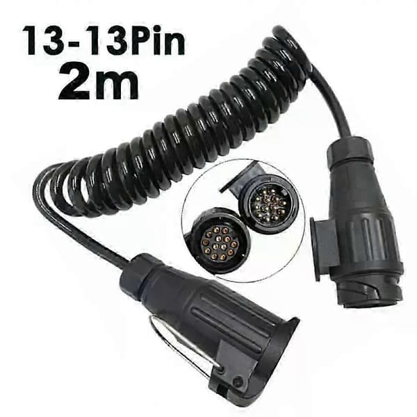 Spiral Cable for Trailer Extension Cable 13-Pin Plug 200 cm Long M/W DE [DB]