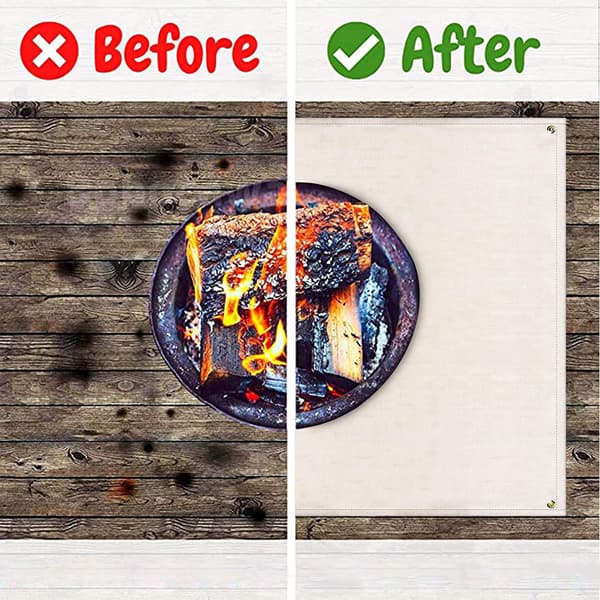 80*80cm Eldstadsmatta Grillmatta Gasgrill Brandsäker Matta Värmebeständig