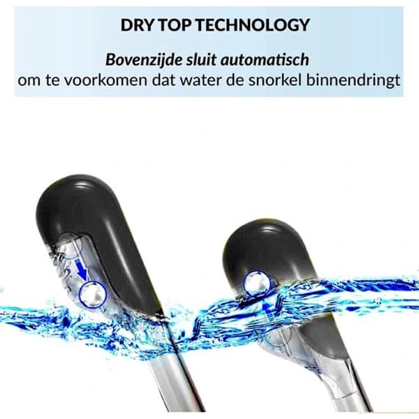 Snorkelmaske til voksne L/XL - Sort snorkelsæt