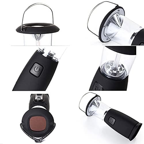 1 svart solcellsdriven handvevad generatorlampa för utomhusbruk