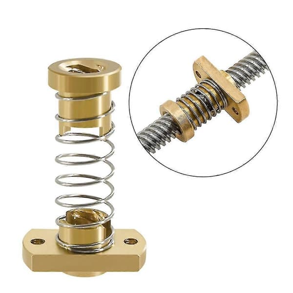 3D-skriver Z-akse trapesformede motormuttere T8 mutter Pom mutter gjengestigning 8mm deling 2mm