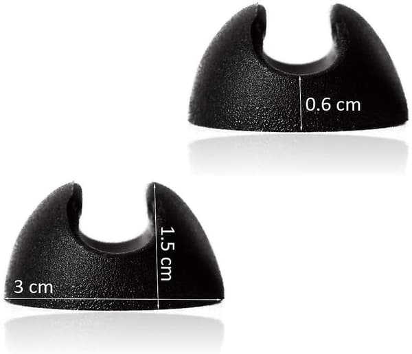 10-pak silikone hårnålsbenbeskyttere - Sort 10mm