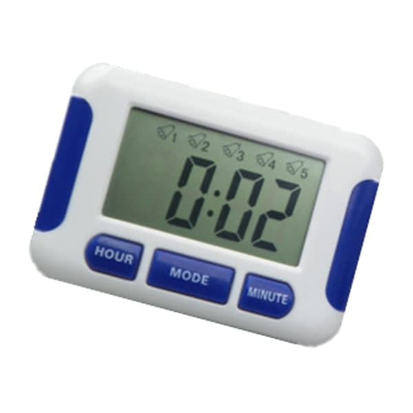 Kitchen Timer Cooking Time Reminder 5 Channel Electric Digital LCD Display Countdown for Baking Office School Time Reminder