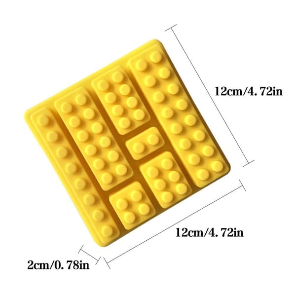 Multi-Size Building Block Ice Cube Candy Mold, Cute Silicone Mold for Building Block Chocolate Candy and Cake