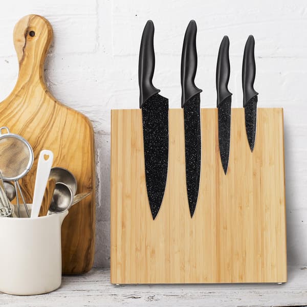 Magnetisk knivblock i bambu – platsbesparande köksförvaring