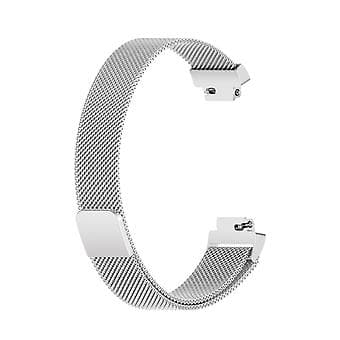 Milanese-armbånd til Fitbit Inspire 2, størrelse L (sølv)