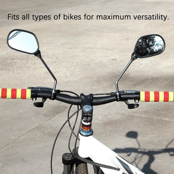 Cykelbriller med sikkerhedsbagudsyn - Justerbar - Sort