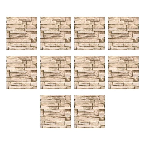 7.3D 3-dimensional Wall Decals Self-adhesive Wallpaper Anti-collision Decorative Decals 10 pcs