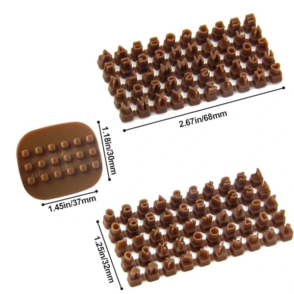 Clay Stamp Set, Small Letter Stamps Compatible with Clay with Combination, A