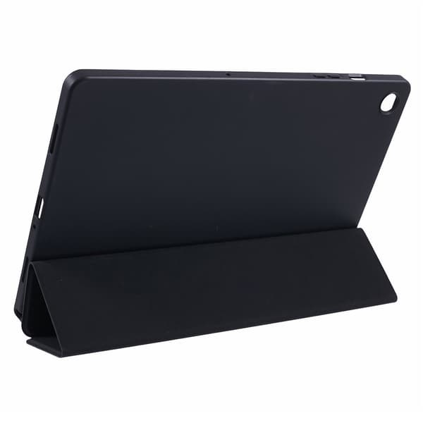 Samsung Galaxy Tab A11+ Trifold Case PU Leather TPU Stand Cover with Two Viewing Angles Full Access Black Black Svart