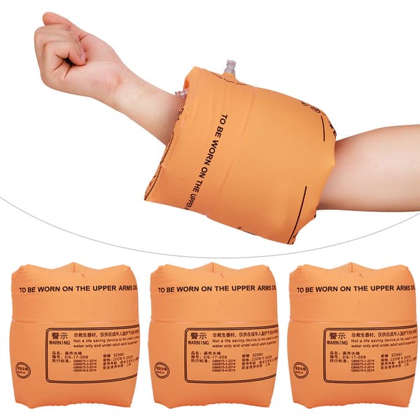 Barn Simarm Ring Uppblåsbar Float Circle Barn Simning Lärande Säkerhet Pool Armband Orange