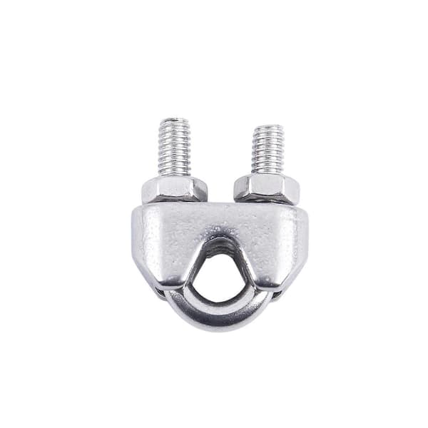 4 st rostfria vajerlås för 5/32 tum 4 mm vajrar Silver Silver