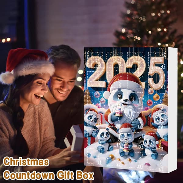 Julekalender 2025 (24 dage) - Panda design, akrylmateriale